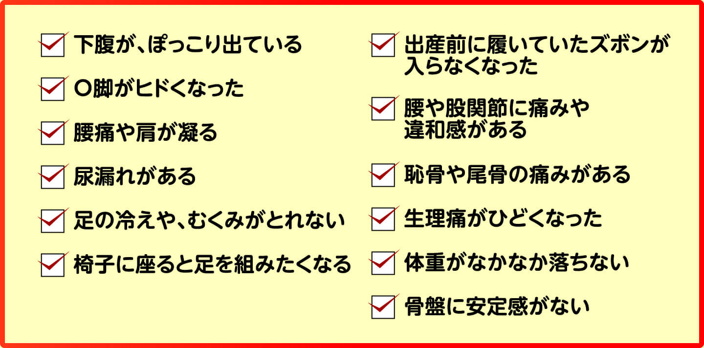 カンタン1分で出来るカンタン骨盤チェック